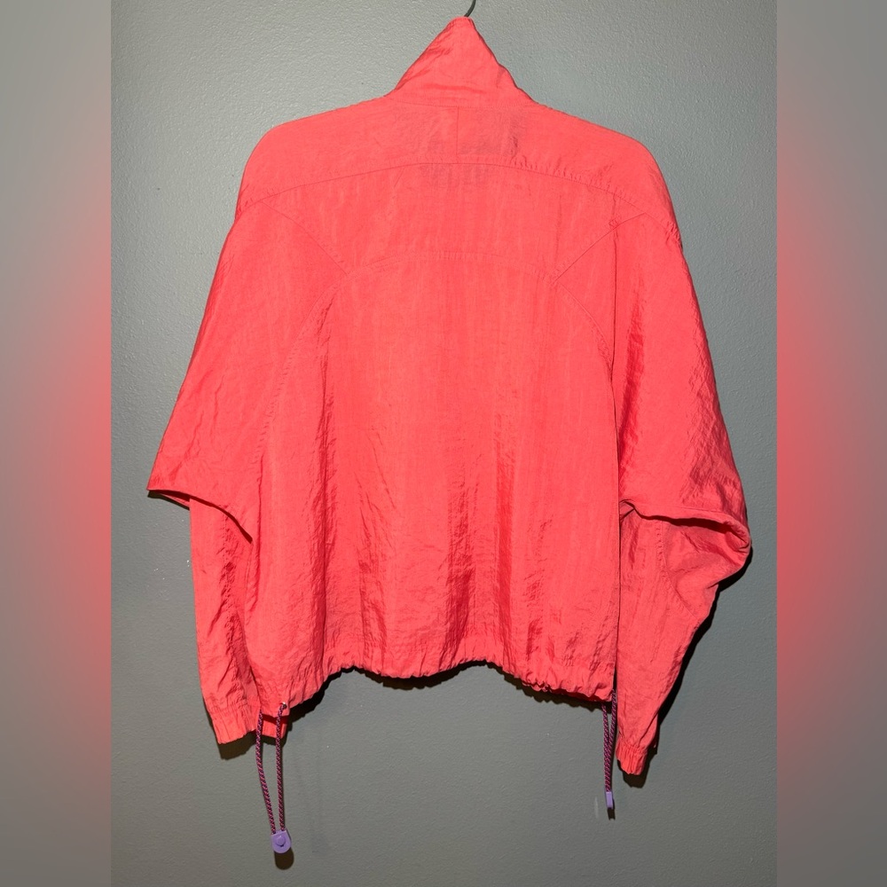 Nike Windbreaker Full Zip Youth Girls Size M Pink Purple Vintage 80s-90s - Picture 2 of 6